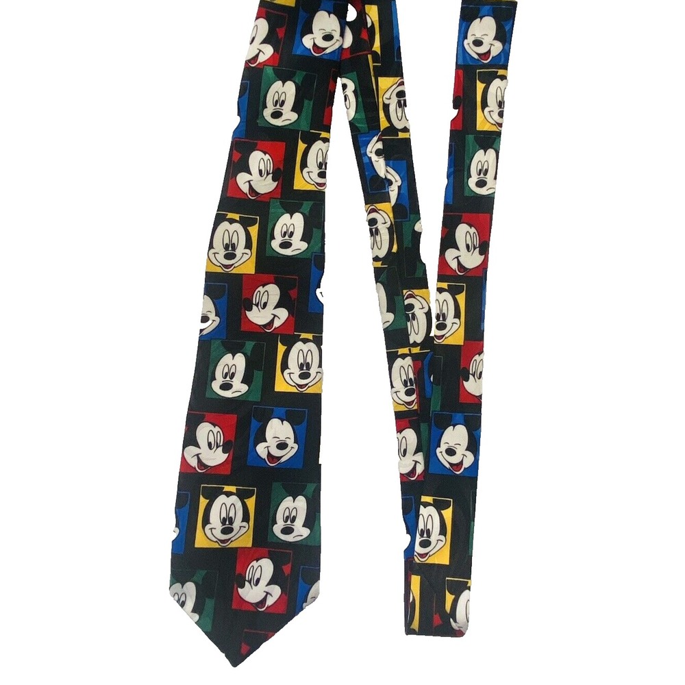 VintageMickey Mouse Necktie Balancine Hot Cakes Mens Neck Tie Disney - Picture 4 of 6